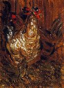 Jozsef Rippl-Ronai Cock and Hens Germany oil painting artist